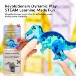 Colorful Magnetic Tiles: Jurassic Adventure 48P - Image 6